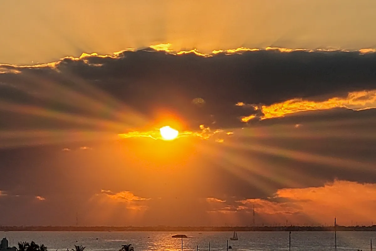 Caribbean sunset from Isla Mujeres