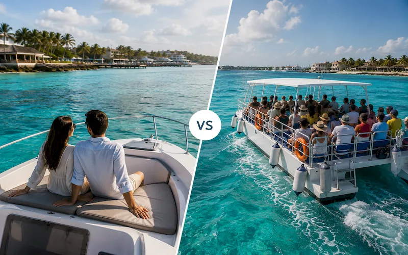 Private and shared boat experiences in Isla Mujeres